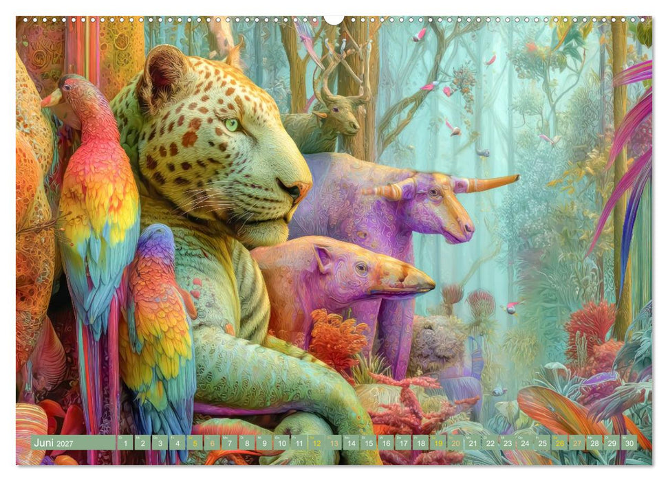 Tierische Dschungelkreaturen - Der Fantasie entsprungen (CALVENDO Premium Wandkalender 2027)