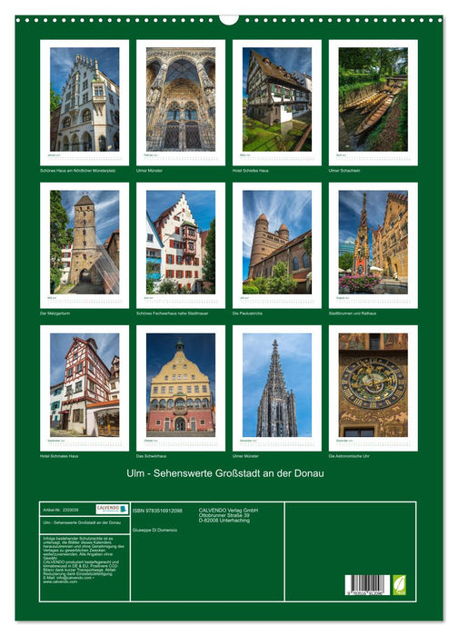Ulm - Sehenswerte Großstadt an der Donau (CALVENDO Wandkalender 2027)