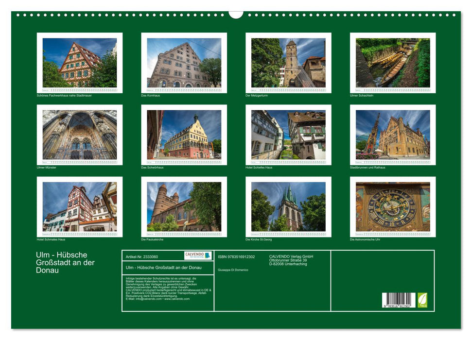 Ulm - Hübsche Großstadt an der Donau (CALVENDO Wandkalender 2027)