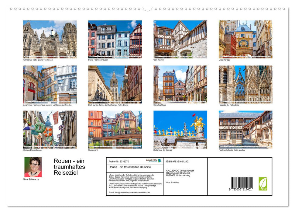 Rouen - ein traumhaftes Reiseziel (CALVENDO Premium Wandkalender 2027)