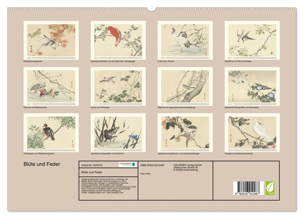 Blüte und Feder (CALVENDO Premium Wandkalender 2027)