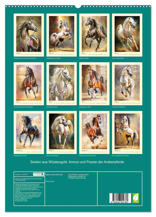 Seelen aus Wüstengold. Anmut und Poesie der Araberpferde (CALVENDO Premium Wandkalender 2027)