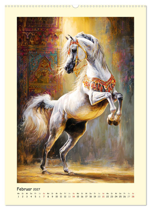Seelen aus Wüstengold. Anmut und Poesie der Araberpferde (CALVENDO Premium Wandkalender 2027)