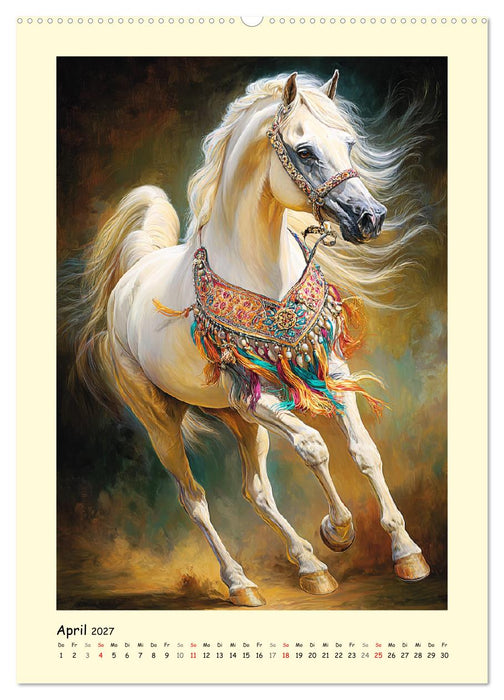 Seelen aus Wüstengold. Anmut und Poesie der Araberpferde (CALVENDO Premium Wandkalender 2027)