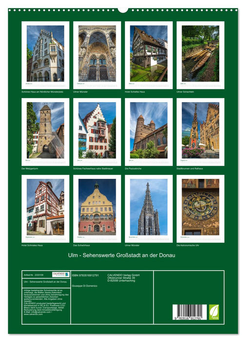 Ulm - Sehenswerte Großstadt an der Donau (CALVENDO Premium Wandkalender 2027)