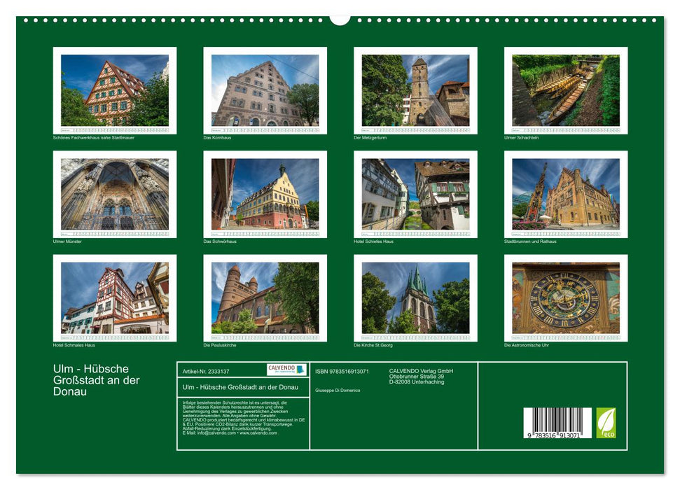 Ulm - Hübsche Großstadt an der Donau (CALVENDO Premium Wandkalender 2027)