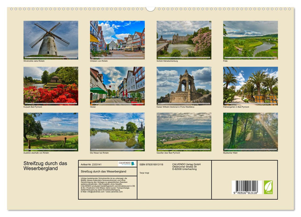 Streifzug durch das Weserbergland (CALVENDO Premium Wandkalender 2027)
