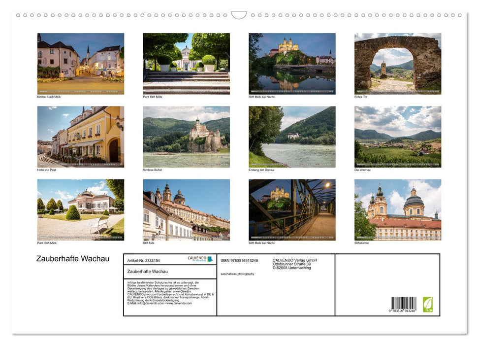 Zauberhafte Wachau (CALVENDO Wandkalender 2027)