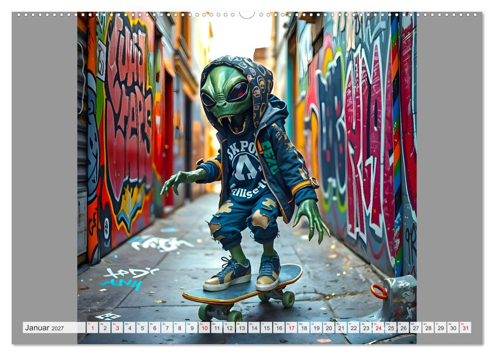 NEONZ - Graffiti trifft Galaxie (CALVENDO Wandkalender 2027)