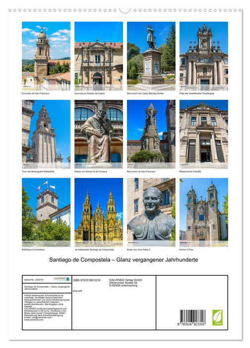 Santiago de Compostela – Glanz vergangener Jahrhunderte (CALVENDO Premium Wandkalender 2027)