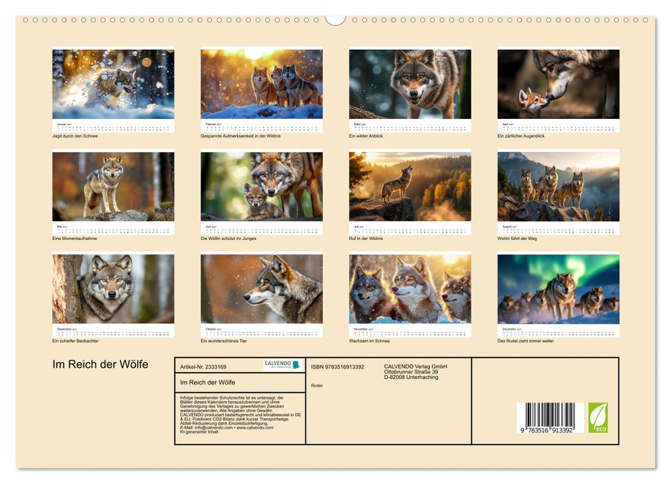 Im Reich der Wölfe (CALVENDO Premium Wandkalender 2027)