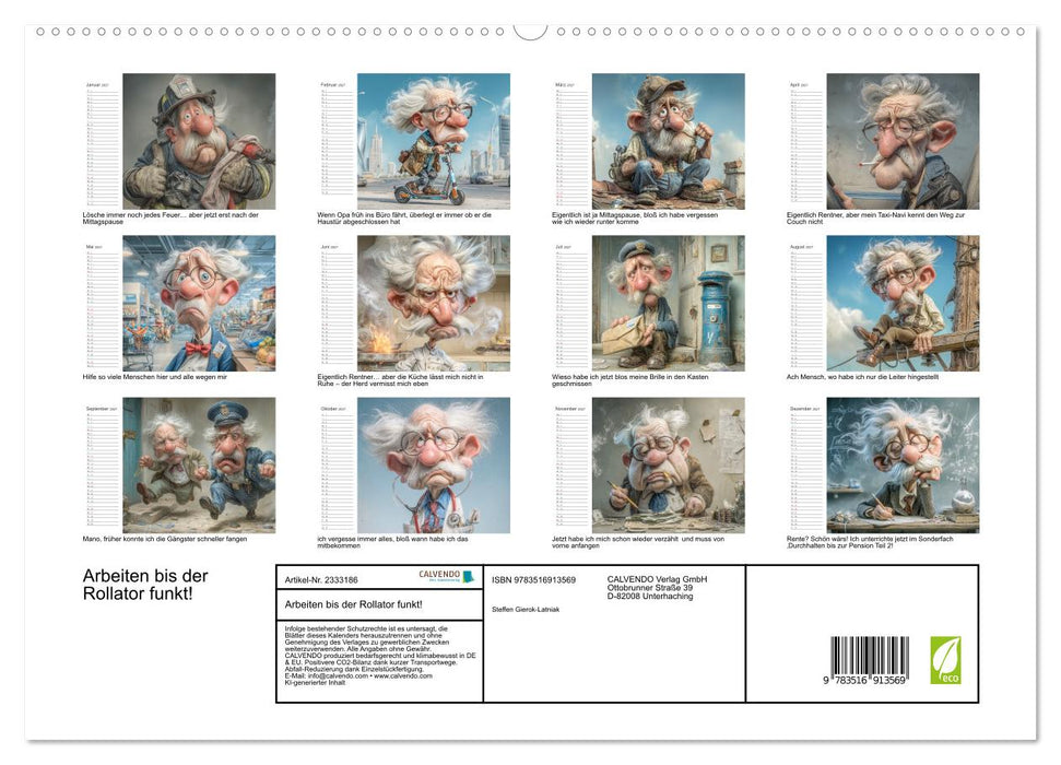 Arbeiten bis der Rollator funkt! (CALVENDO Premium Wandkalender 2027)