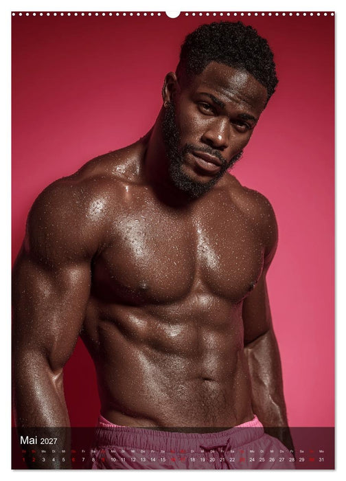BLACK HEAT - Sexy Männer mit dunkler Haut und Muskeln aus Stahl (CALVENDO Wandkalender 2027)
