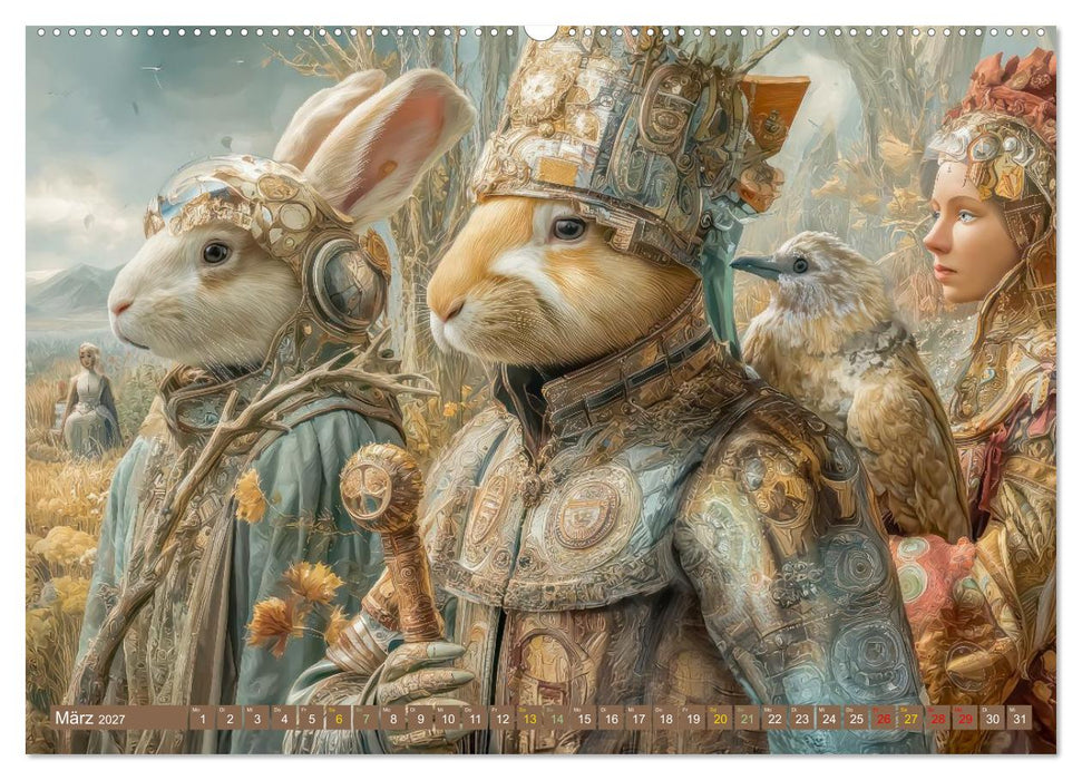 Tiere - Im surrealen Garten der Träume (CALVENDO Wandkalender 2027)
