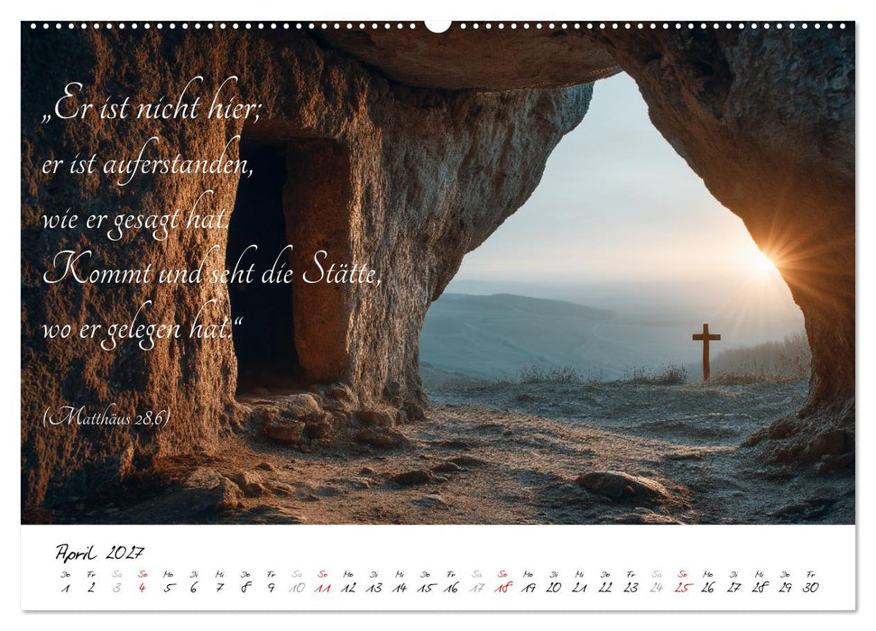 Christlicher Kalender mit Bibelzitaten und spirituellen Bildern (CALVENDO Wandkalender 2027)