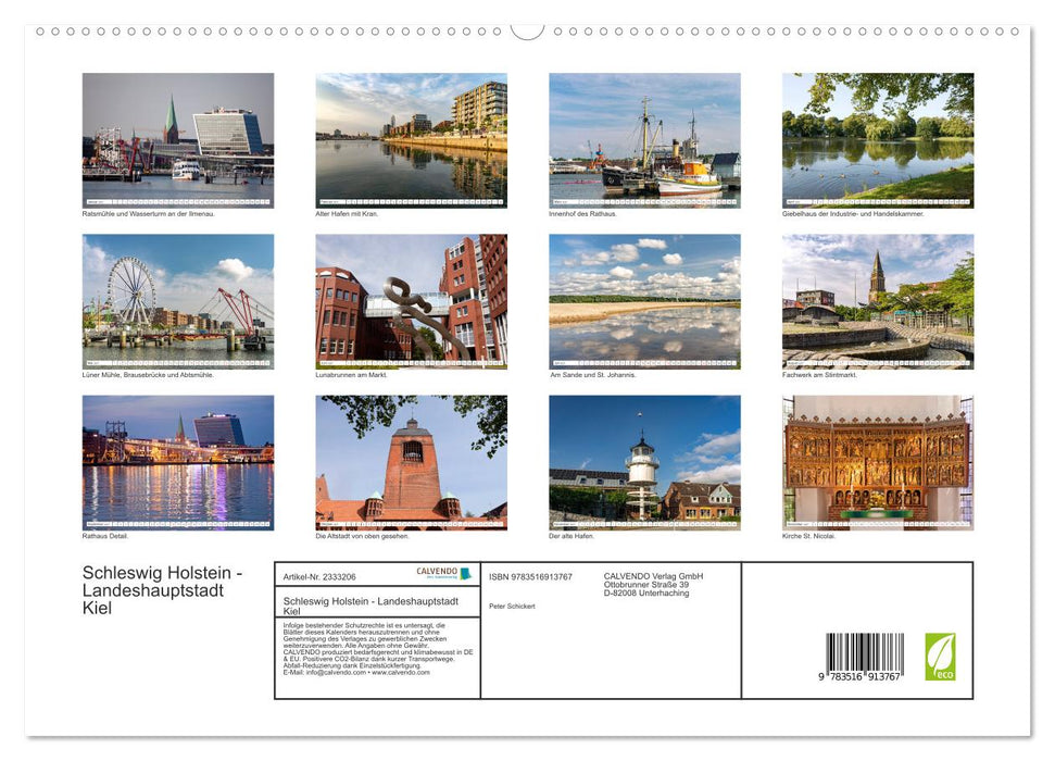 Schleswig Holstein - Landeshauptstadt Kiel (CALVENDO Premium Wandkalender 2027)