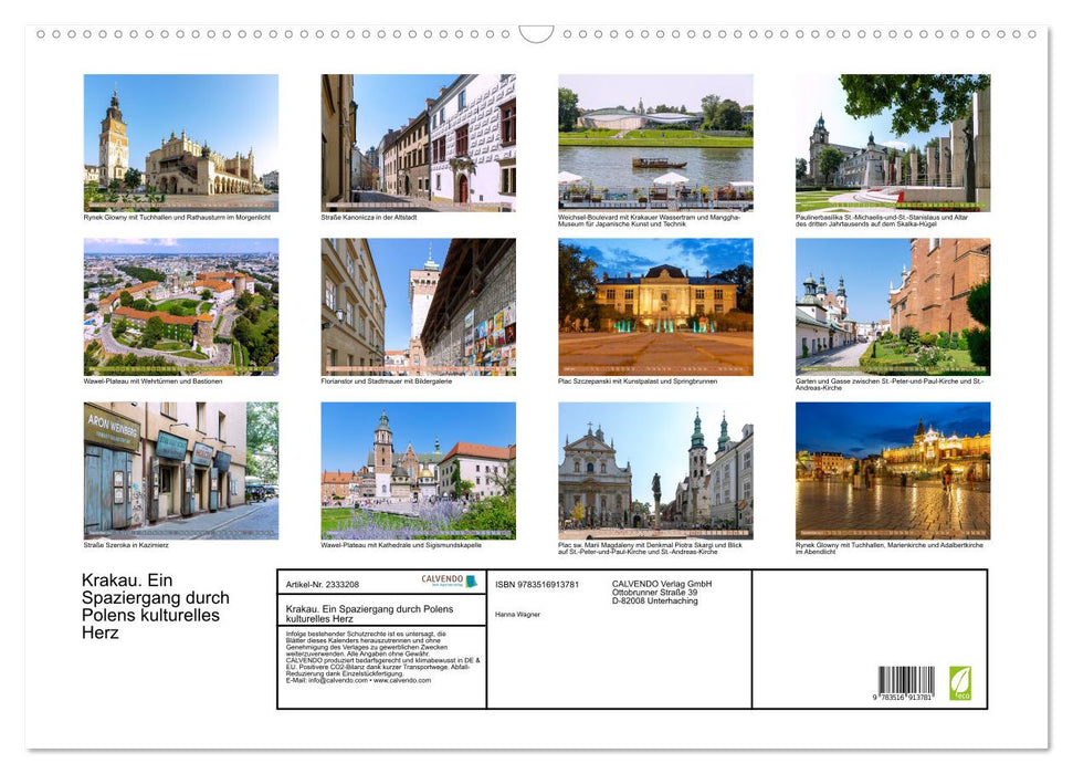 Krakau. Ein Spaziergang durch Polens kulturelles Herz (CALVENDO Wandkalender 2027)