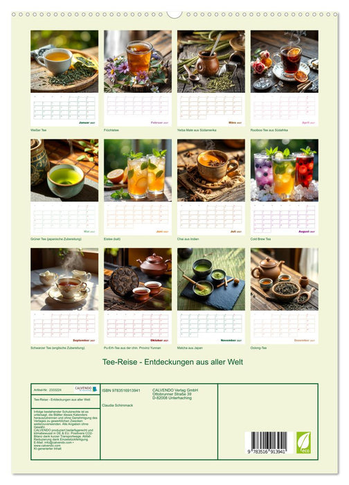 Tee-Reise - Entdeckungen aus aller Welt (CALVENDO Premium Wandkalender 2027)