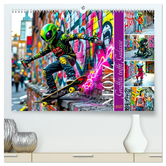 NEONZ - Graffiti trifft Galaxie (CALVENDO Premium Wandkalender 2027)