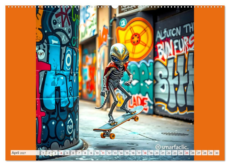 NEONZ - Graffiti trifft Galaxie (CALVENDO Premium Wandkalender 2027)