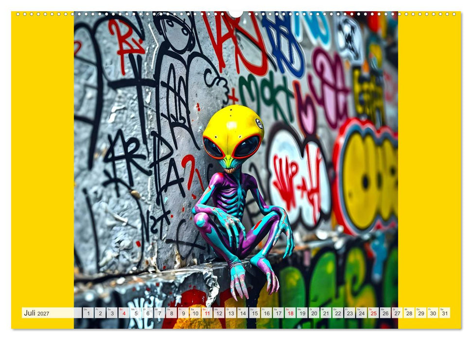 NEONZ - Graffiti trifft Galaxie (CALVENDO Premium Wandkalender 2027)