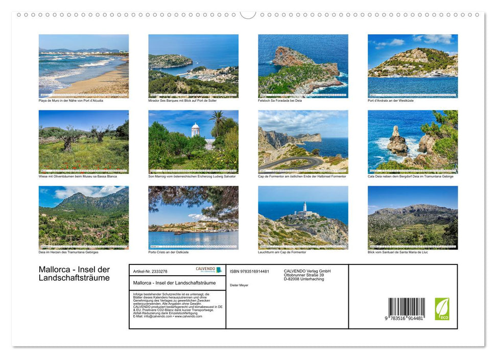 Mallorca - Insel der Landschaftsträume (CALVENDO Premium Wandkalender 2027)