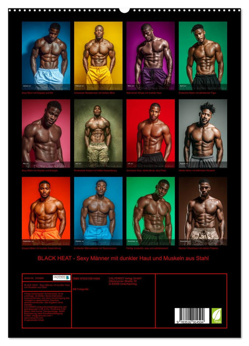 BLACK HEAT - Sexy Männer mit dunkler Haut und Muskeln aus Stahl (CALVENDO Premium Wandkalender 2027)