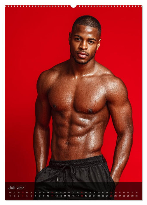 BLACK HEAT - Sexy Männer mit dunkler Haut und Muskeln aus Stahl (CALVENDO Premium Wandkalender 2027)