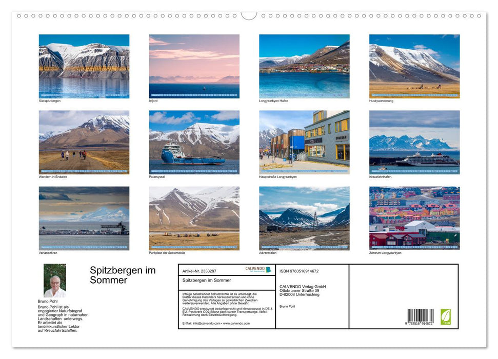 Spitzbergen im Sommer (CALVENDO Wandkalender 2027)