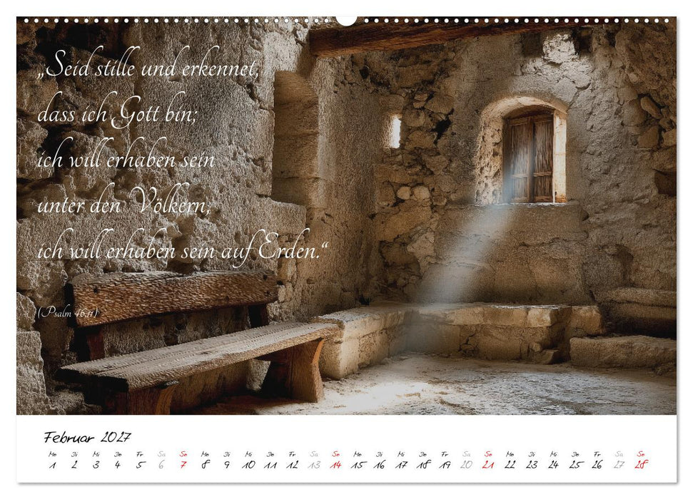 Christlicher Kalender mit Bibelzitaten und spirituellen Bildern (CALVENDO Premium Wandkalender 2027)