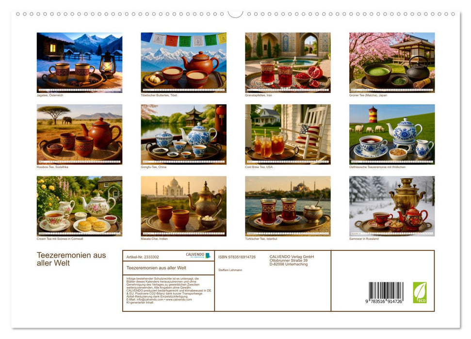 Teezeremonien aus aller Welt (CALVENDO Premium Wandkalender 2027)