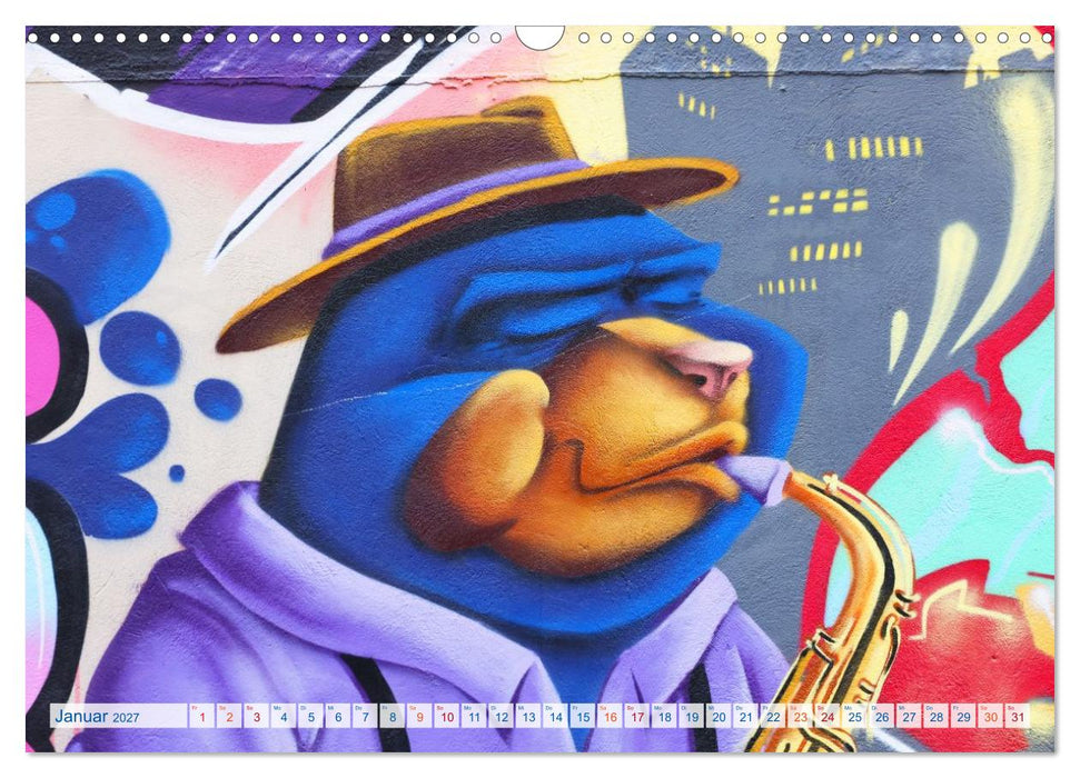 Streetart in Halle an der Saale (CALVENDO Wandkalender 2027)