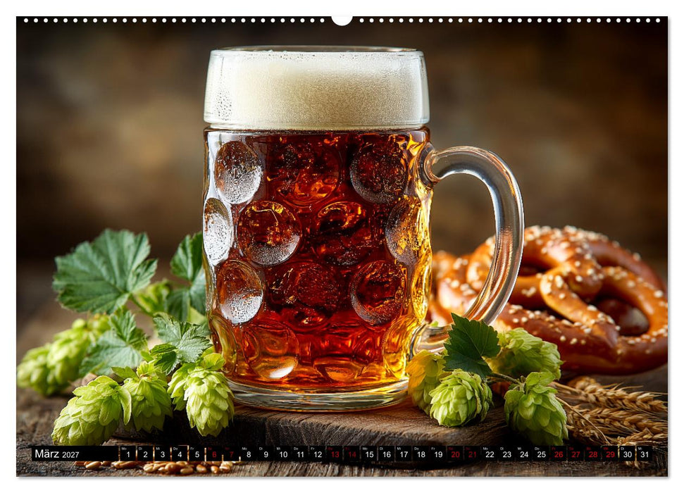 Bier im Blut - Maß für Maß durchs Männerjahr (CALVENDO Premium Wandkalender 2027)