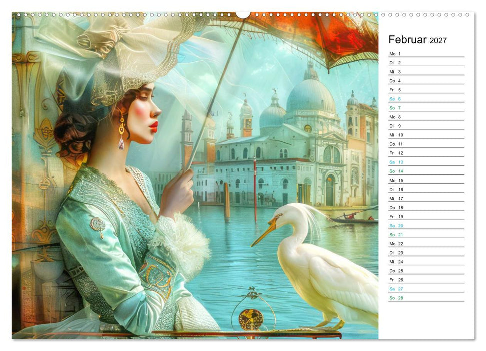 Venezianische Impressionen - Kunstvolle Fantasiewerke (PLANER) (CALVENDO Wandkalender 2027)