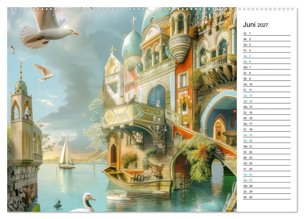 Venezianische Impressionen - Kunstvolle Fantasiewerke (PLANER) (CALVENDO Wandkalender 2027)