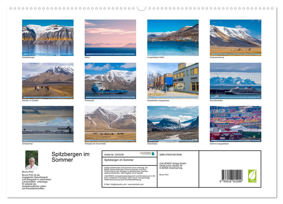 Spitzbergen im Sommer (CALVENDO Premium Wandkalender 2027)