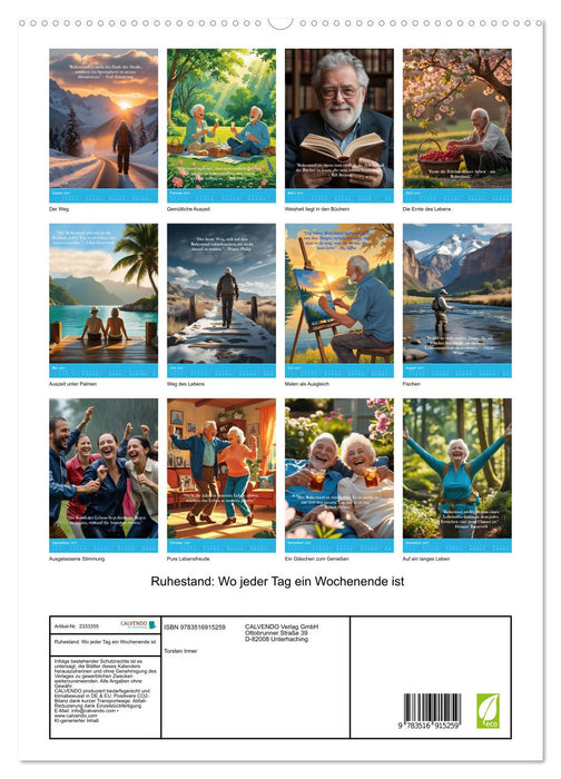 Ruhestand: Wo jeder Tag ein Wochenende ist (CALVENDO Premium Wandkalender 2027)