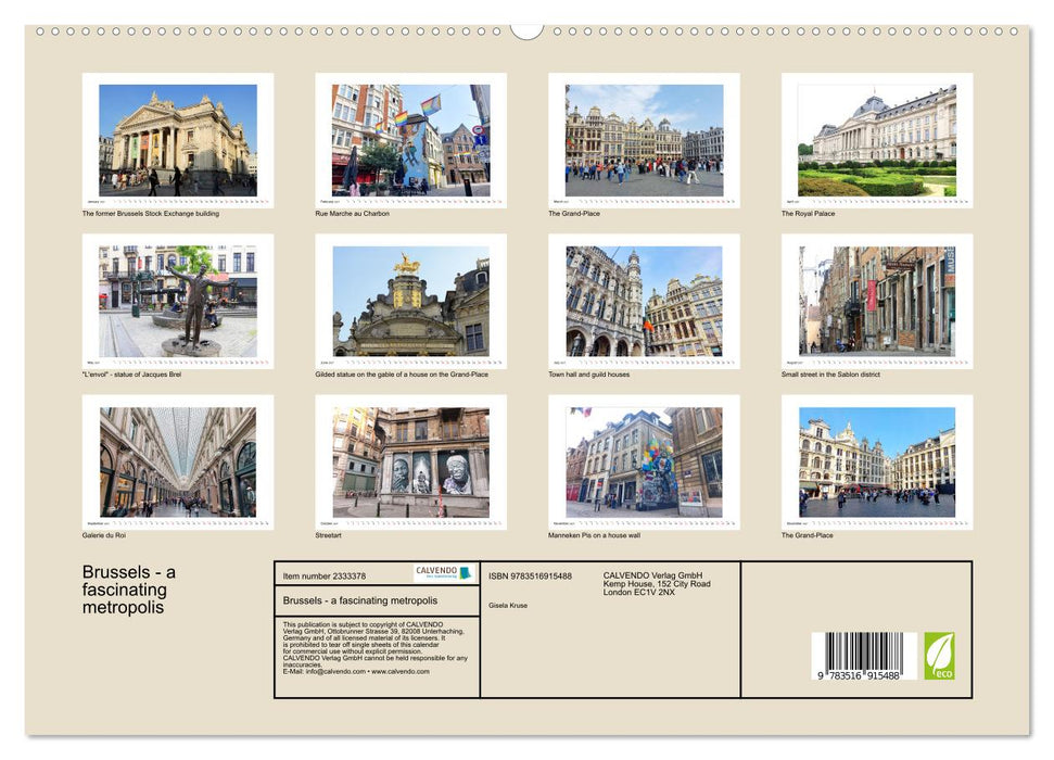 Brussels - a fascinating metropolis (CALVENDO Premium-Calendar 2027)