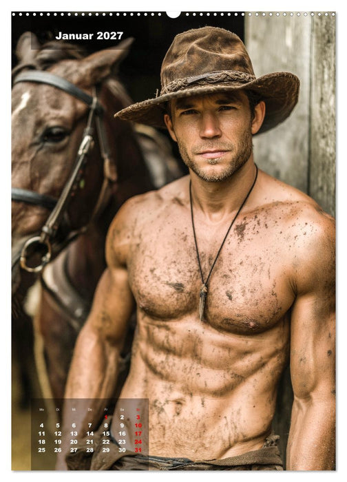 GEILE HENGSTE - Sexy Cowboys mit Ihren Pferden im Männerkalender (CALVENDO Premium Wandkalender 2027)