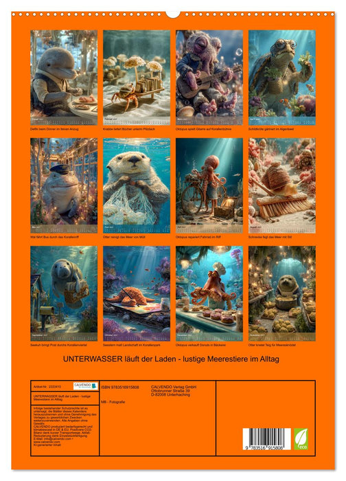 UNTERWASSER läuft der Laden - lustige Meerestiere im Alltag (CALVENDO Premium Wandkalender 2027)