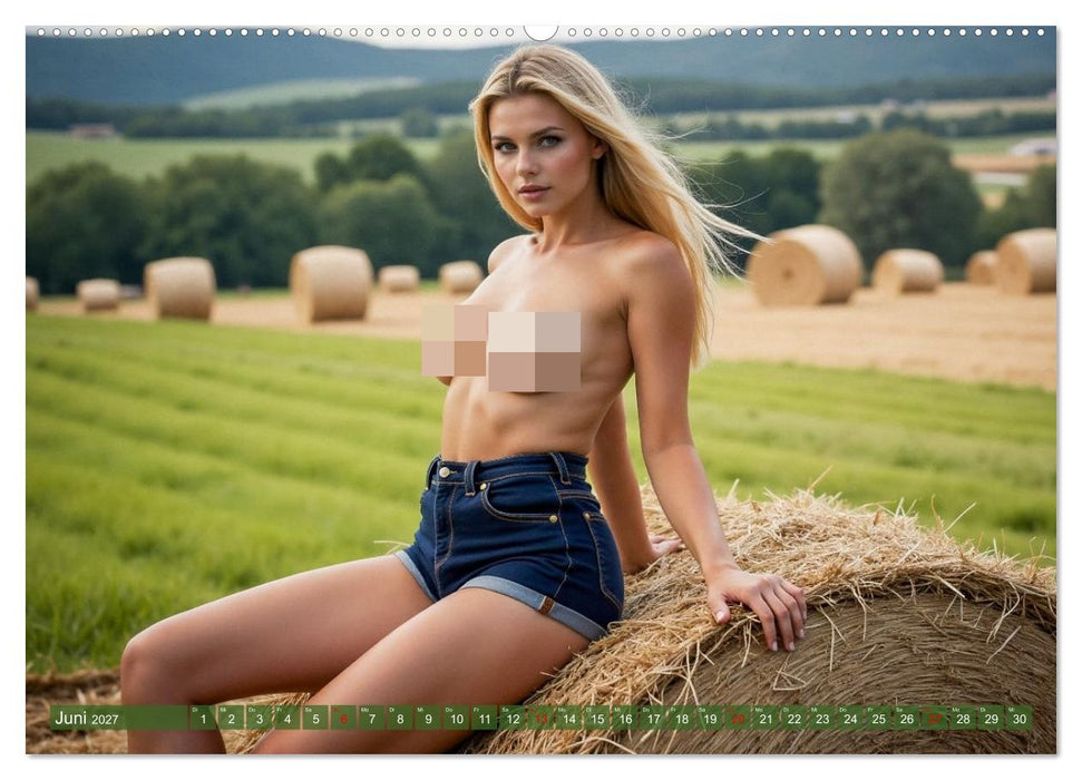 Sexy Bäuerinnen - Nackte Frauen auf dem Bauernhof (CALVENDO Wandkalender 2027)