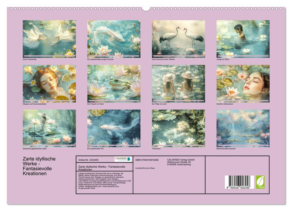 Zarte idyllische Werke - Fantasievolle Kreationen (CALVENDO Premium Wandkalender 2027)