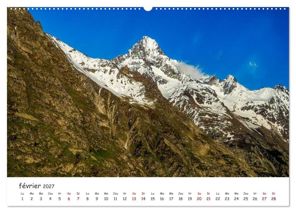 Les hauts de Belledonne les Alpes vues du ciel (CALVENDO Calendrier supérieur 2027)