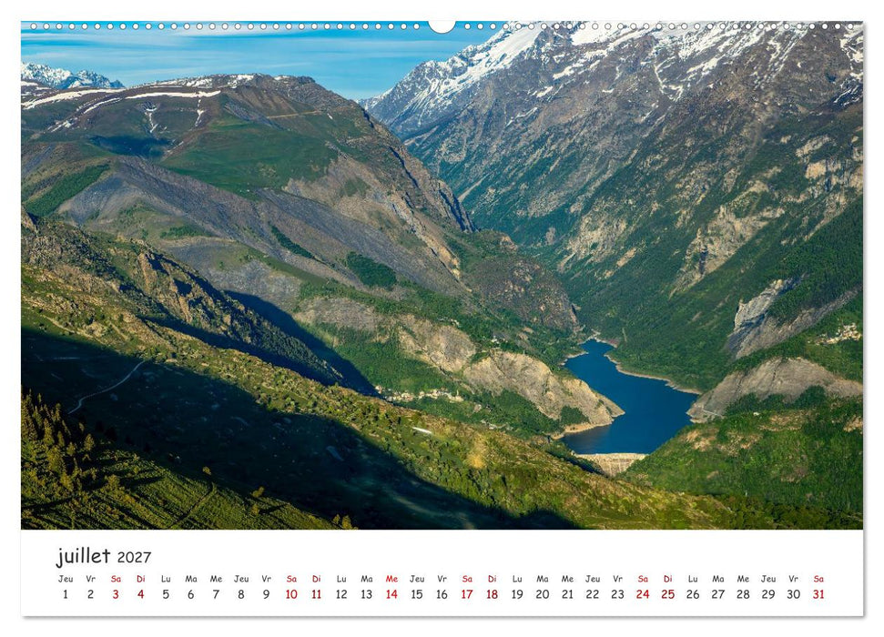Les hauts de Belledonne les Alpes vues du ciel (CALVENDO Calendrier supérieur 2027)