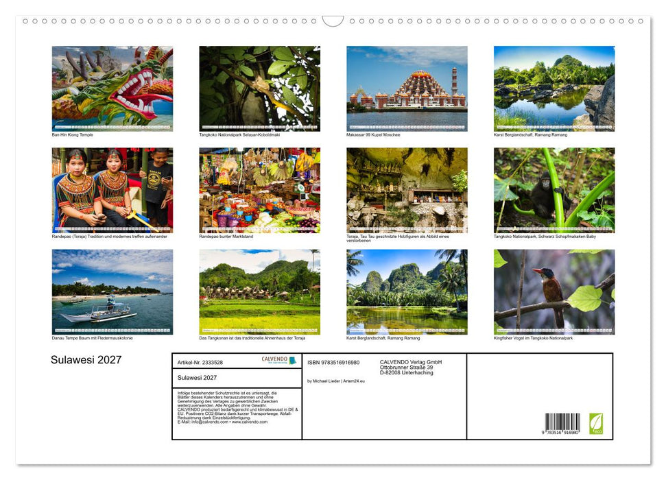 Sulawesi 2027 (CALVENDO Wandkalender 2027)