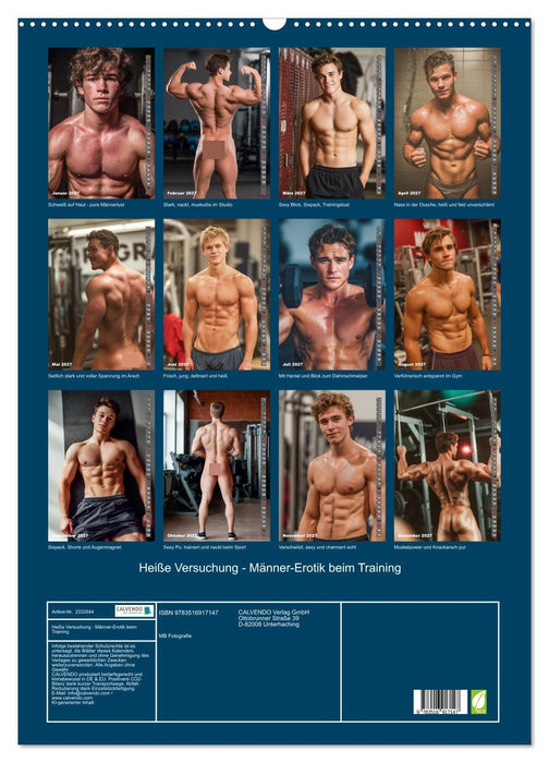 Heiße Versuchung - Männer-Erotik beim Training (CALVENDO Wandkalender 2027)