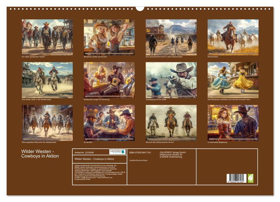 Wilder Westen - Cowboys in Aktion (CALVENDO Wandkalender 2027)