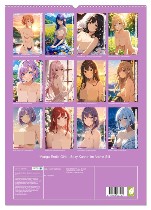 Manga Erotik-Girls - Sexy Kurven im Anime-Stil (CALVENDO Premium Wandkalender 2027)