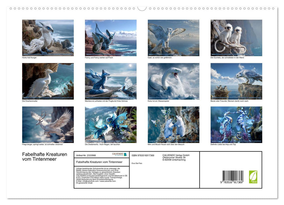 Fabelhafte Kreaturen vom Tintenmeer (CALVENDO Premium Wandkalender 2027)