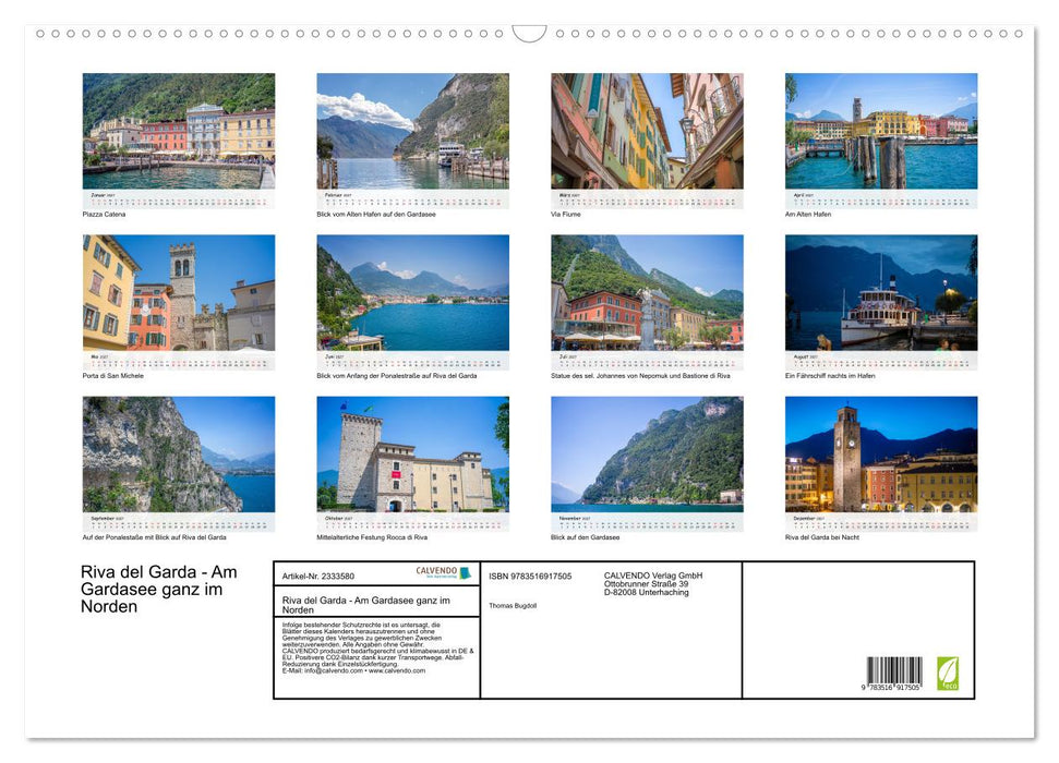 Riva del Garda - Am Gardasee ganz im Norden (CALVENDO Wandkalender 2027)